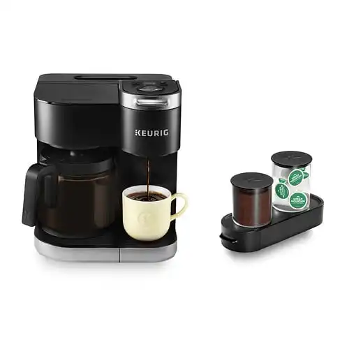 Keurig K-Duo Special Edition Single Serve & Carafe Coffee Maker with illy Intenso Bold Roast 32 K-Cup Pods