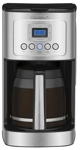 Cuisinart Coffee Maker, 14-Cup Glass Carafe, Fully Automatic for Brew Strength Control & 1-4 Cup Setting, Stainless Steel, DCC-3200P1