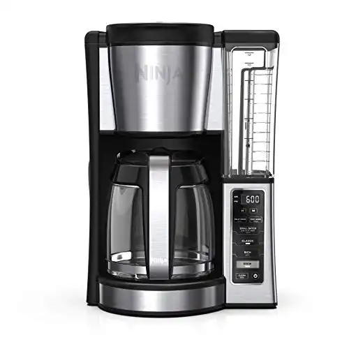 Ninja 12-Cup Programmable Coffee Brewer, 2 Brew Styles, Adjustable Warm Plate, 60oz Water Reservoir, Delay Brew Black/Stainless Steel