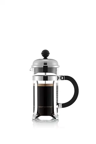 Bodum 12oz Chambord French Press Coffee Maker with BPA-Free Tritan Plastic Carafe, Brushed